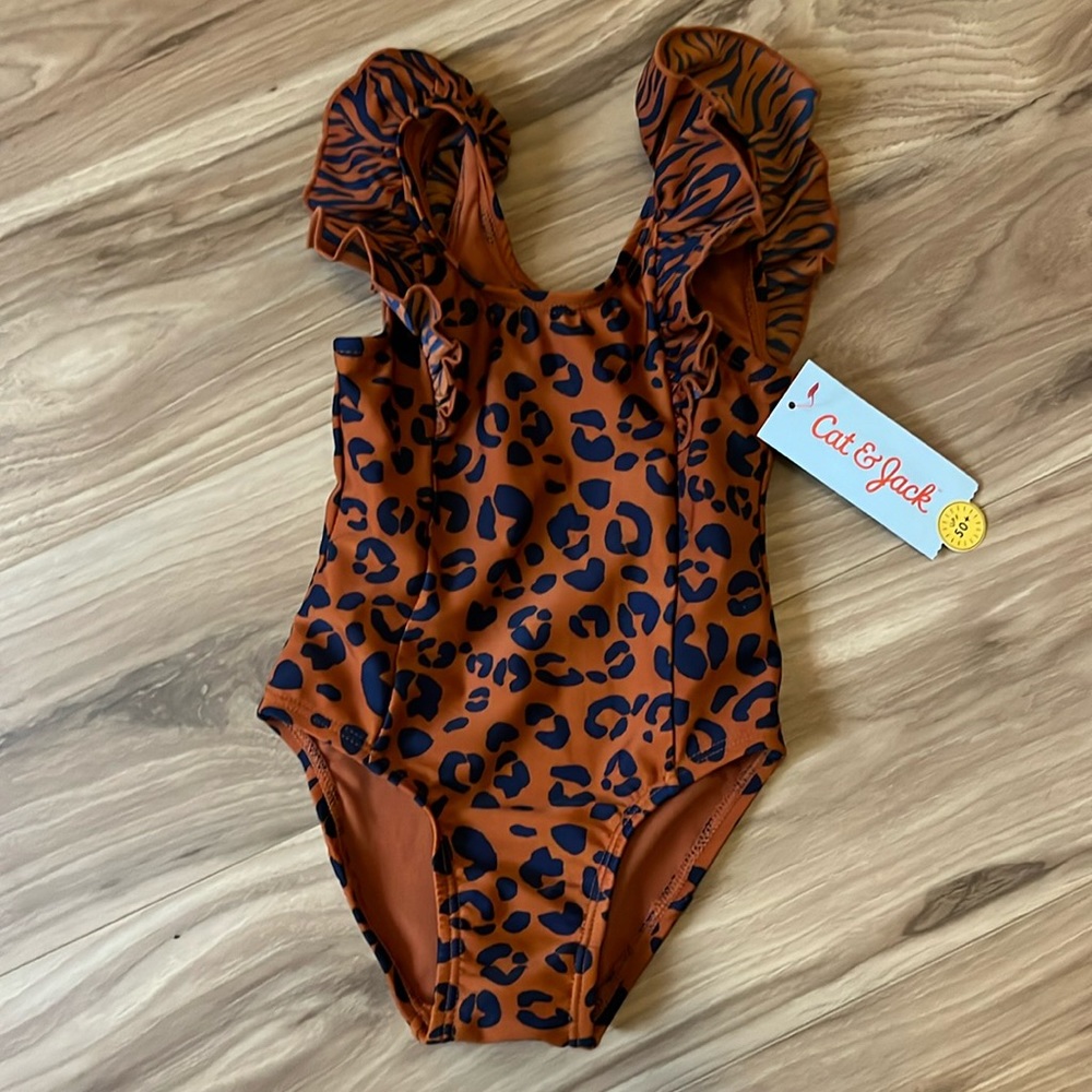 18 Mon Leopard Toddler One Piece Bathing Suit